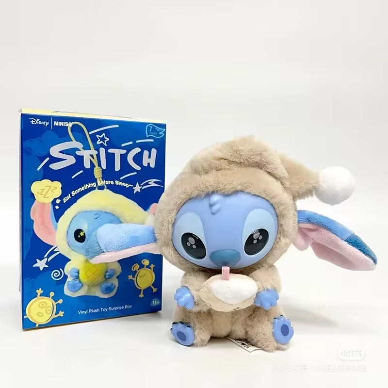Kawaii Stitch Blind Box Bag Eat Some Thing before Sleep Series Vinyl Pendant Cute Doll Mystery Box Fluffy Doll Adult Gi